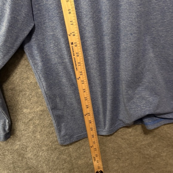 01.Algo Performance Shirt Mens Sz‎ XL Blue Moisture Wicking UV SPF 40+ Stretch - Picture 5 of 6